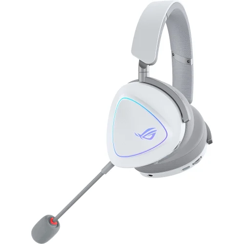 Гарнитура ASUS ROG DELTA II, 2.4GHz, Bluetooth,3.5mm, 315g, 20Hz~20kHz, RGB Lighting, Moonlight White (90YH03W0-BHUA10) фото 2