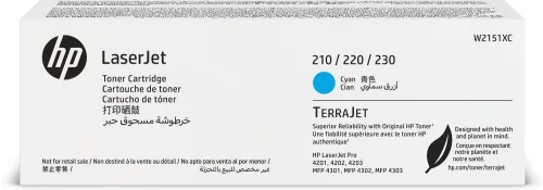 W2151XC HP 210/220/230 оригинальный тонер-картридж (5'500 стр.) для HP CLJ 4201/4202/4203/MFP 4301/4302/4303 Cyan (контрактный аналог картриджа W2301X)