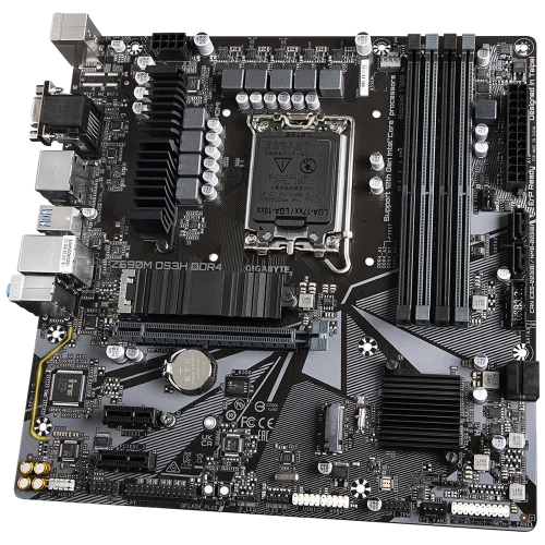 Материнская плата Gigabyte OEM Z690M DS3H DDR4, Socket 1700, Intel®Z690, 4xDDR4-3200, D-SUB+HDMI+DP+DP, 1xPCI-Ex16, 2xPCI-Ex1, 4xSATA3(RAID 0/ 1/ 5/ 10), 2xM.2, 8Ch Audio, 2,5GbLan, (2+4)xUSB2.0, (3+2)xUSB3.2, (1 (Z690M DS3H DDR4||OEM) фото 3