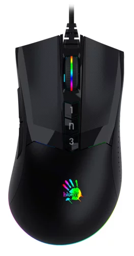 Мышь A4Tech Bloody W90 Max черный оптическая (10000dpi) USB (7but) (W90 MAX ( STONE BLACK))