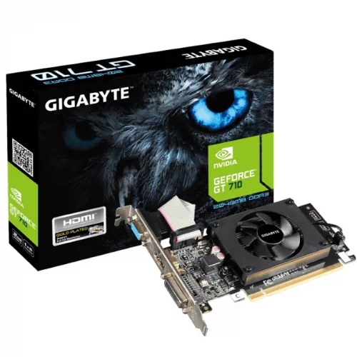 Видеокарта/ VGA GIGABYTE NVIDIA GeForce GT 710 2GB, DDR3/64-bit, PCIe 2.0, 1xD-Sub, 1xDVI-D, 1xHDMI 1.4, 1-slot (GV-N710D3-2GL) фото 2