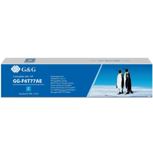 Картридж струйный G&G GG-F6T77AE 913A голубой 55 мл. для HP PW 352dw/ 377dw/ Pro 477dw/ 452dw