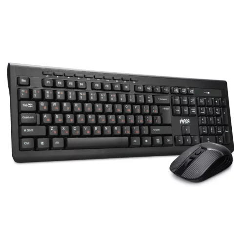 Комплект клавиатура+мышь HIPER OSW-2100, Wireless, USB, 1600dpi, 4But фото 2