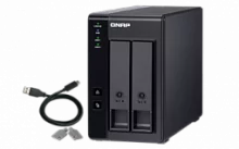 channel QNAP DAS TR-002 2-Bay 2.5/ 3.5 SATA Type-C USB 3.1 Gen 1 (5 Gb/ s ) Direct Attached Storage with Hardware RAID