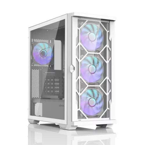 корпус ZALMAN Z10 DUO White, ATX, WHITE, WINDOW, 2x3.5
