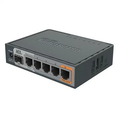Маршрутизатор/ hEX S 5x Gigabit Ethernet, SFP, Dual Core 880MHz CPU, 256MB RAM, USB, microSD, RouterOS L4, IPsec hardware encryption support and The Dude server package (RB760IGS) фото 2