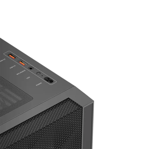 Корпус без блока питания/ Case PCCooler C3D510 BK ARGB, Midi-Tower, TG, Mesh, 3x120mm ARGB, 2xUSB-A 3.0, E-ATX, ATX, mATX, mITX Black фото 6