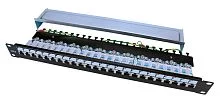 Патч-панель Hyperline PP3-19-24-8P8C-C6-SH-110D 19" 1U 24xRJ45 кат.6 FTP