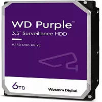 Жесткий диск/ HDD WD SATA3 6TB Purple Surveillancer 5400 RPM 256Mb 1 year warranty (replacement WD63PURZ, WD62PURZ) (WD64PURZ)