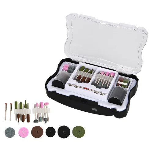 Набор оснастки для гравера (102 шт) Deli DH-ZMT04-EH1 хвостовик 3,2мм, пласт. кейс