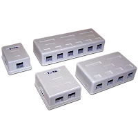 Настенная коробка 4 порта для Keystone (TWT-SA4-WH)
