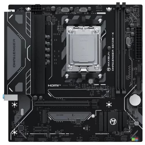 Материнская плата Maxsun MS-Challenger B850M-K B850, AM5, 2*DDR5, 1*PCIEx16, 1*PCIEx1, 1*M.2, 6*USB3.2Gen1, 4*USB2.0, 2*SATA3.0, 1G, HDMI, M-ATX, RTL (6940709662489)