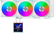 Система водяного охлаждения Lian-Li HydroShift II LCD-S 360CL ARGB Soc-AM5/AM4/1700/1851 белый 4-pin 30dB Al+Cu LCD Ret (G89.GHS2LCDS36CW.R0)