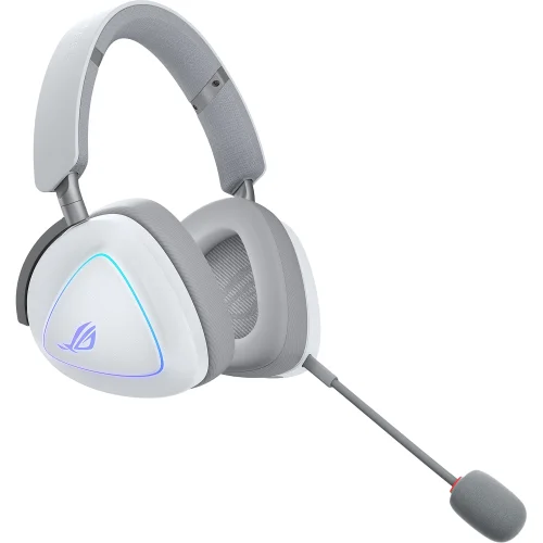 Гарнитура ASUS ROG DELTA II, 2.4GHz, Bluetooth,3.5mm, 315g, 20Hz~20kHz, RGB Lighting, Moonlight White (90YH03W0-BHUA10) фото 3