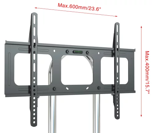 Стойка для телевизора Cactus CS-ST04H черный 37-70 макс.45кг напольный мобильный фото 2