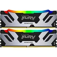 Модуль памяти Kingston 32GB DDR5 7600 FURY Renegade Silver/ Black RGB XMP Non-ECC Unbuffered DIMM (Kit 2*16gb) 1RX8 38-46-46 1.45V 288-pin 16Gbit (KF576C38RSAK2-32)
