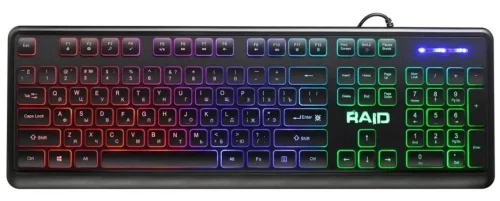 Defender Проводная игровая клавиатура Raid GK-778DL RU, Rainbow,104 кнопки (45778)