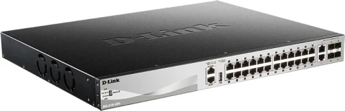 Коммутатор/ DGS-3130-30PS Managed L3 Stackable Switch 24x1000Base-T PoE, 2x10GBase-T, 4x10GBase-X SFP+, PoE Budget 370W (740W with DPS-700), Surge 6KV, CLI, 1000Base-T Management, RJ45 Console, USB, RPS, Dying Gasp (DGS-3130-30PS/B2A) фото 3