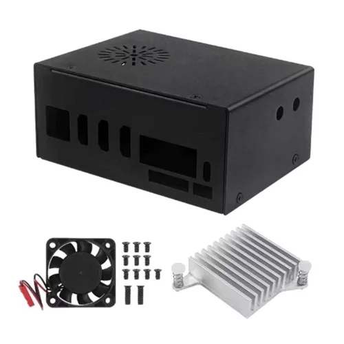 Корпус Orange pi 5 plus metal case + heatsink +fan, Type 1 (YL929)