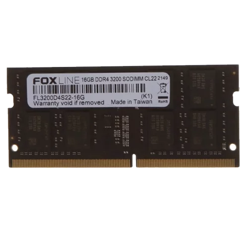 Память оперативная/ Foxline SODIMM 16GB 3200 DDR4 CL22 (2Gb*8) (FL3200D4S22S-16G)