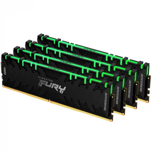 Модуль памяти Kingston FURY Renegade RGB DDR4 128GB (KF432C16RBAK4/128) (KF432C16RBAK4/128) Память оперативная/ Kingston 128GB3200MHz DDR4 CL16DIMM (Kit of4)FURYRenegadeRGB
