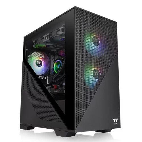 Корпус Thermaltake Divider 170 TG ARGB/ Black CA-1S4-00S1WN-00 / Win/ SPCC/ Tempered Glass*1/ 120mm ARGB PWM Fan*2