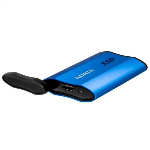 Твердотельный накопитель/ ADATA External SSD SE800, 512GB, Type-C, USB 3.2 Gen2, R/W 1000/1000 MB/s, IP68, 73x44x13mm, Blue (3 года) фото 3