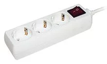 Сетевой удлинитель IEK У03К 5м (3 розетки) белый (пакет ПЭ) (WYP10-16-03-05-ZK-N)