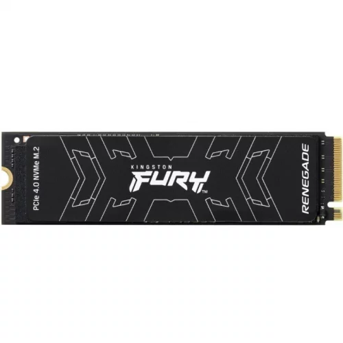 Твердотельный накопитель/ Kingston SSD Fury Renegade, 1000GB, M.2(22x80mm), NVMe, PCIe 4.0 x4, 3D TLC, R/W 7300/6000MB/s, IOPs 900 000/1 000 000, DRAM buffer 1024MB, TBW 1000, DWPD 0.55 (12 мес) (SFYRS/1000G)