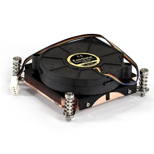 Кулер ExeGate ESNK-0049.PWM.1U.115x.Cu (радиальный (улитка), медный, 1U, LGA1150/ 1151/ 1155/ 1156/ 1200, TDP 115W, Fan 75mm, PWM, 2000-5000RPM, 2 ball bearing, 4pin, 46-54db (EX286162RUS )