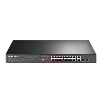 Коммутатор Mercusys MS118CP (L2) 16x100Мбит/с 2x1Гбит/с 2xКомбо(1000BASE-T/SFP) 16PoE+ 190W неуправляемый