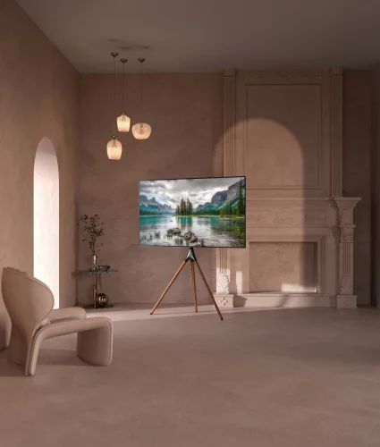 Подставка для телевизора Cactus CS-ST1246BKWN черный/орех 45-65 макс.32кг напольный фото 16