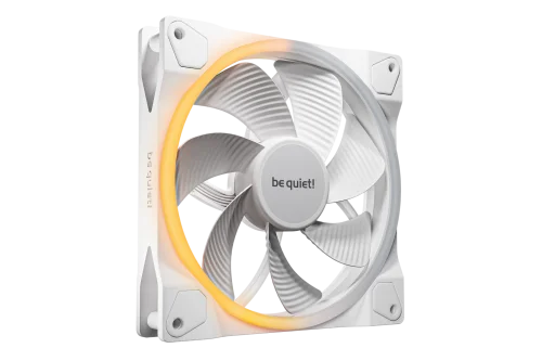 Кулер для корпуса/ Case Cooler be quiet! LIGHT WINGS 140mm PWM Reverse White (140x140x25mm, 4-pin PWM, ARGB, 51.4CFM, 25.5dBA, 1300RPM, White) (BL135)