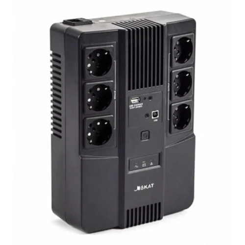 ИБП Бастион SKAT-UPS 800-AI-IN-1x9 {Line-interactive, 800/ 480Вт, USB/ RJ-45, АКБ 1х 9Ач, сверху ЕВРО 3+3, МПТ} (452) (452 SKAT-UPS 800-AI-IN-1X9)