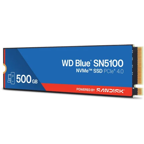 Твердотельный накопитель Western Digital Blue SN5100 SSD M2.2280 PCIe 4.0 500Gb, 6600MBs/5600MBs, TBW 300, WDS500G5B0E, 1 year фото 3