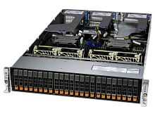Серверная платформа/ Server AS-2125HS-TNR (bundle3): 2U / 2x AMD EPYC 9004/9005* / 24x DDR5 RDIMM / 24x Hs 2.5" NVMe*/SATA/SAS*/ 1x 480Gb NVMe M.2 / 1x dual-port 1GbE RJ45 / 2x 1600W Power (20 NVME c
