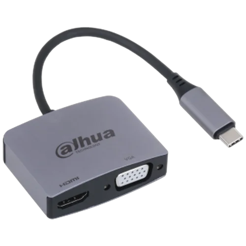 Концентратор Dahua 2-in-1 Adapter USB 3.1 Type-C to HDMI + VGA Docking Station (DH-TC32)