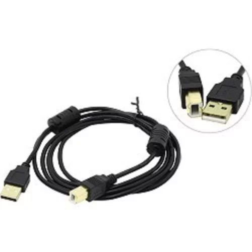 Exegate EX138947RUS Кабель USB 2.0 A--]B 3м Exegate 2 фильтра, позолоченные контакты