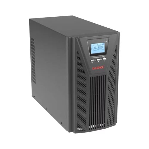 Онлайн ИБП ДКС серии Small Tower, 2000 ВА/1800 Вт, 1/1, 4xSchuko, EPO, USB, RS-232, RJ45, з/у 6А, без АКБ (SMALLT2A0PS)