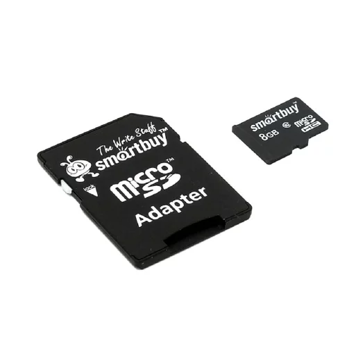 Micro SecureDigital 8Gb Smart buy SB8GBSDCL10-01 {Micro SDHC Class 10, SD adapter}