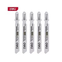 Набор оснастки Deli Пилки для электролобзика (5шт) по металлу DH-QJT012-E4 тип T118B, 12TPI, 50мм