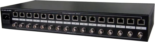 Передача CVBS+питание по кабелю витой пары OSNOVO RP-16CP/S Пассивный 16-ти канальный приемник композитного видеосигнала + питание (стабилизированное) по витой паре CAT5e до 300м. Совместная работа с TP-CP/S пассивным передатчиком, обеспечиваю