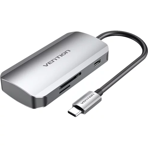 Мультифункциональный хаб Vention USB-C > USB 3.0x3/ SD/ TF/ PD (TNHHB)