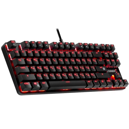 DEFENDER MECHANOID чёрная Игровая клавиатура (USB , SNK Brown, красная подсветка, 87 кл., GK-581) (45581) фото 2