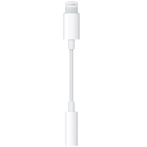 Адаптер Apple MMX62ZM/A mini-Jack 3.5 (m) Lightning (m) белый