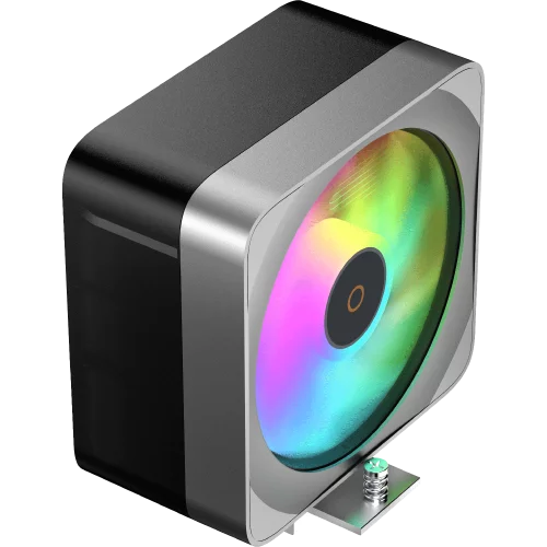 Кулер для процессора/ CPU Cooler Ocypus Delta A40 EX BK ARGB (200W, 4-pin PWM, 157mm, Al/ Cu, 4x6mm, ARGB, 1x120mm, 60CFM, 31dBA, 1600RPM, S: 1851/ 1700/ 1200/ 115X, AM5/ AM4, black) (DELTA-A40-BK1NAWN00E-GL)