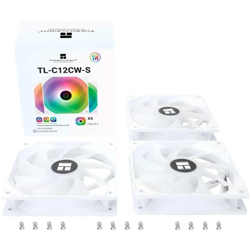 Thermalright Комплект вентиляторов (3 шт.) TL-C12CW-S (Pack of 3) / ARGB / 120mm PWM / TRTLC12CWS.3P
