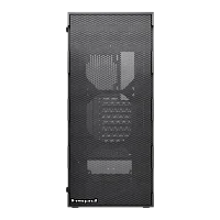 Корпус без блока питания/ Case HSPD M550, Mesh Mid Tower, Black, TG, 0.45 SPCC, no fans ATX, mATX, mITX 160/ 340/ 200mm 2x2.5", 2x3.5", 7xPCI 1xUSB-A 3.0, 2xUSB-A 2.0 395x195x450mm (M550-TGBK)