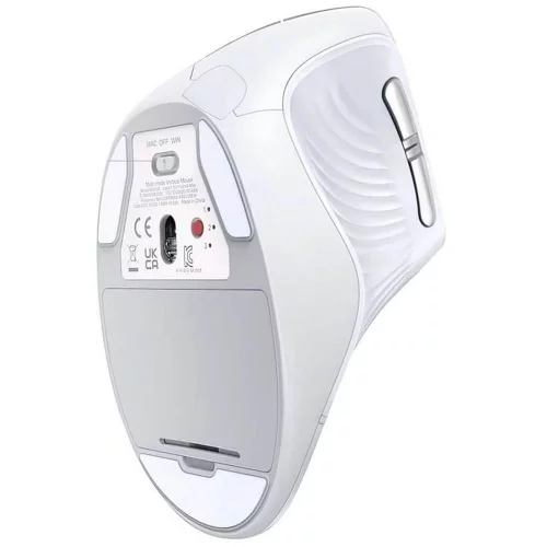 Беспроводная компьютерная мышь вертикальная UGREEN MU008 (25759) Wireless Vertical Mouse 2.4 GHz&BT. Цвет: белый (45759_) фото 4