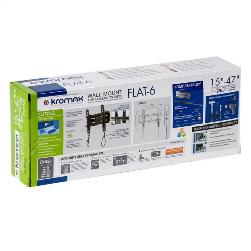 Кронштейн Kromax FLAT-6 new (26012) (26012) Кронштейн Kromax FLAT-6 new настенный для LED/LCD TV 15